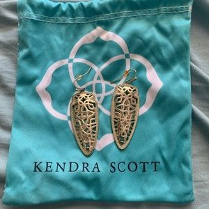 Kendra Scott gold filigree earrings
